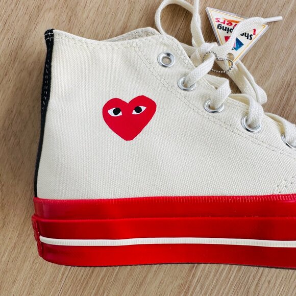 ❤️Converse Chuck Taylor All Star 70 Comme des Garcons PLAY 7 Women Shoes A01794C - Picture 14 of 14